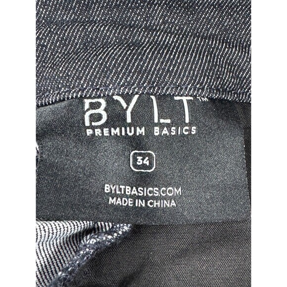 BYLT Everyday Pant 2.0 Mens Size 34 Gray Indigo Denim Stretch Premium Basics - Picture 4 of 15